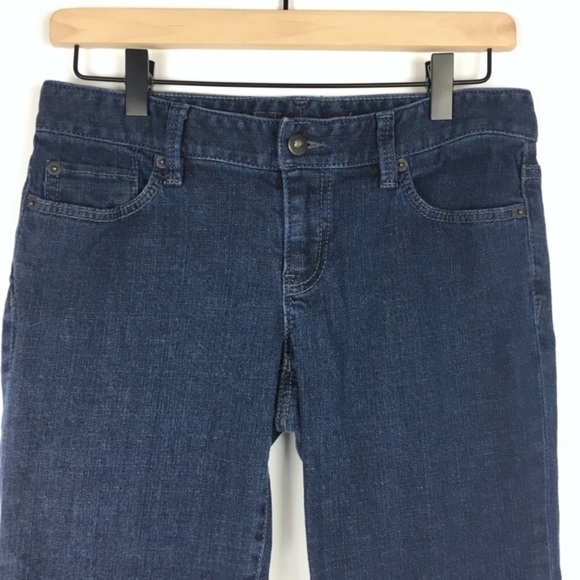 LOFT Jeans Capri Crop Dark Wash Stretch Denim Minimalist Casual Classic Size 2 - Picture 2 of 7